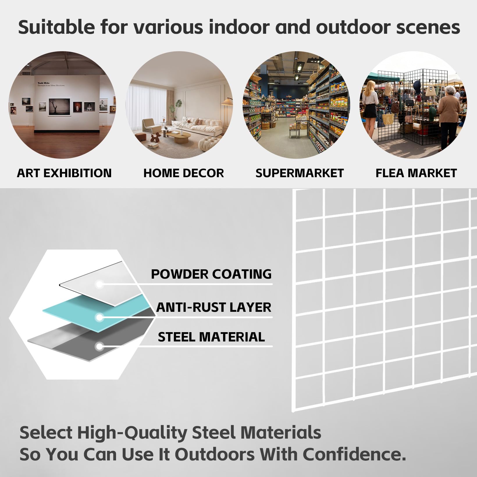 Amazon.com: NEESEEYEE Commercial Grade Gridwall Panels – Z Unit